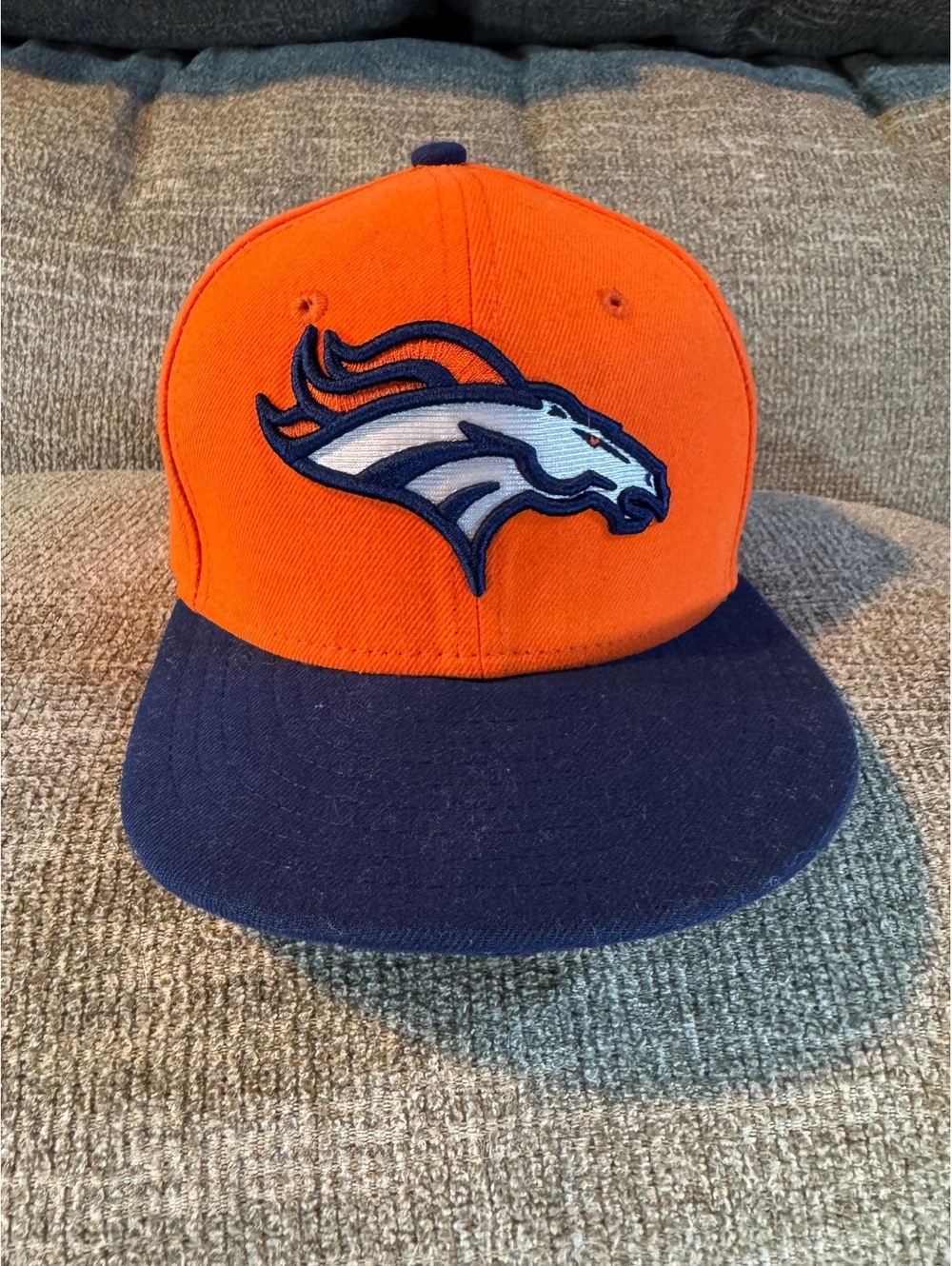 New Era 59FIFTY Denver Broncos Fitted Hat Size 6 1/2 Orange Navy NFL Cap
